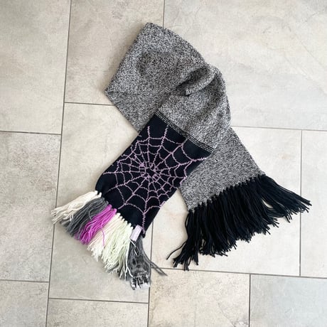 rurumu: マフラー / weave yarn stole ブラック rurumu:（ルルムウ）の「rurumu:/ルルムウ/reversible JQ