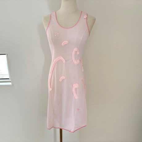 printed knit /lingerie dress