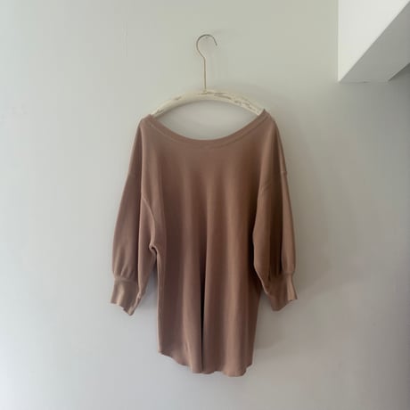 printed knit/5分袖トップス