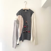remake knit pullover(santa)