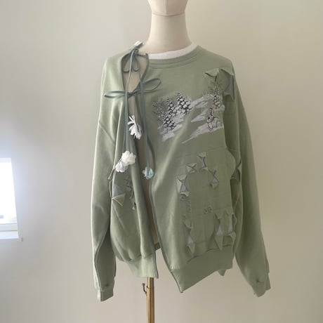 sweat cardigan/rabbit