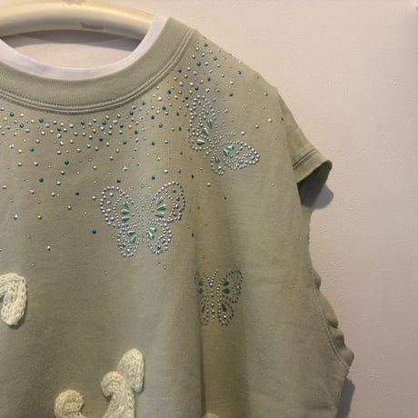 printed knit/sweat vest