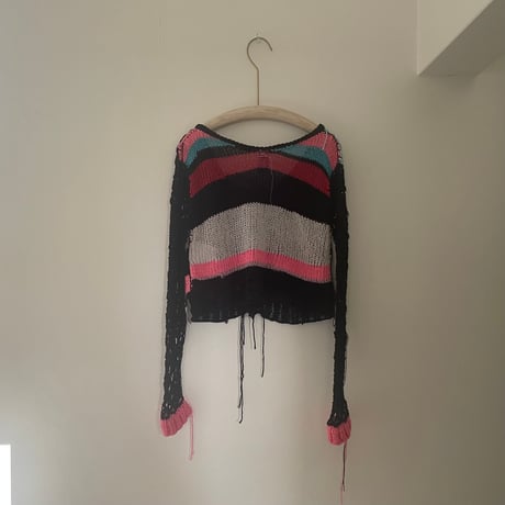 black knit cardigan