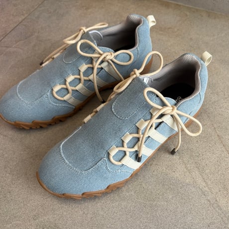 sneaker/Double bow/Denim