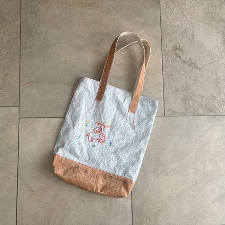 punch needle TOTE bag elephant