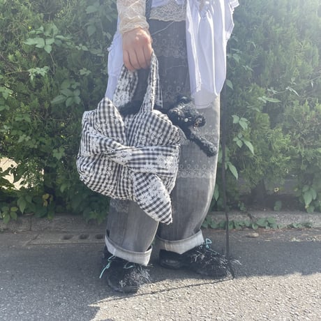 Ribbon hand bag