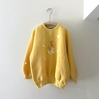 printed knit/スウェット  yellow