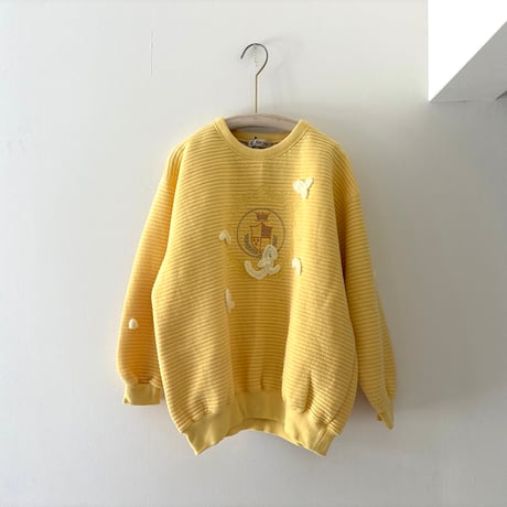 printed knit/スウェット  yellow
