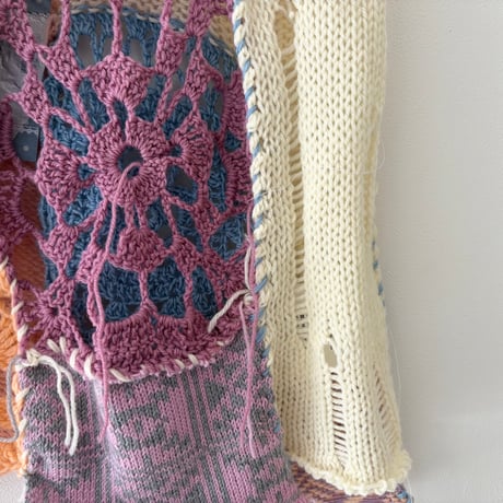 knit patchwork vest