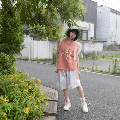 printed knit /orange