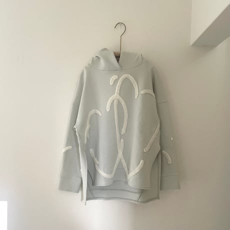 printed knit/ペールトーンフーディ