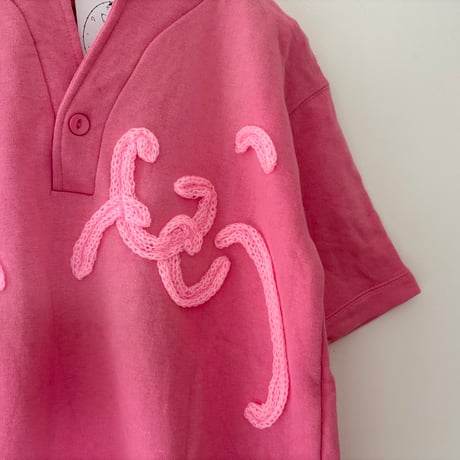 printed knit/ピンクスウェット