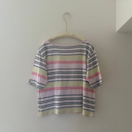 printed knit /border T shirt