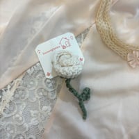 suku suku ヘアクリップ　バラ　ホワイト