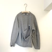 recommend bined sweat shirt with pocket グレー