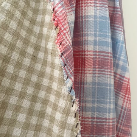 Hand stich Skirt/check