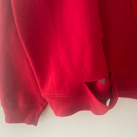 printed knit/トレーナー　RED