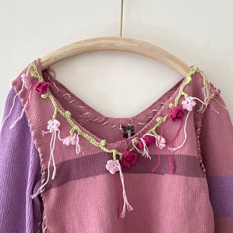 Flower knit jumper