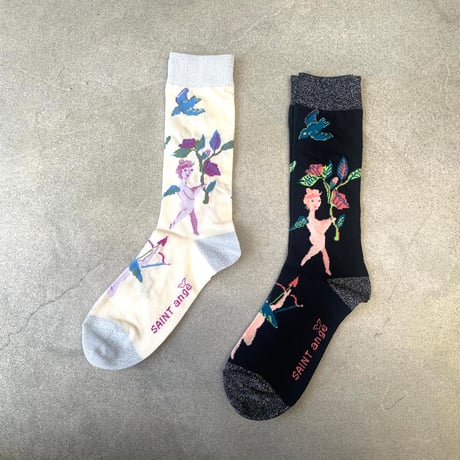 ✮希少✮Angelic Pretty＋エミキュ靴下4足セット✮ Fancy Border Crew Length Socks by Angelic Pretty