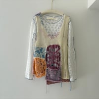 knit patchwork vest