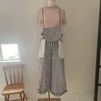 salopette trousers　gingham