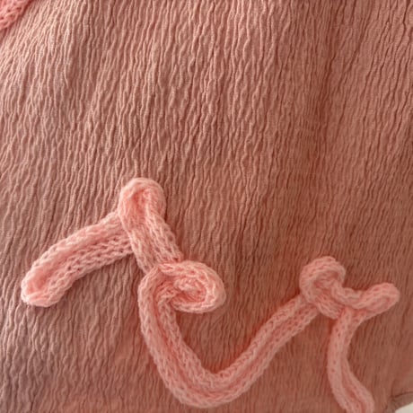 printed knit/カットソー pink