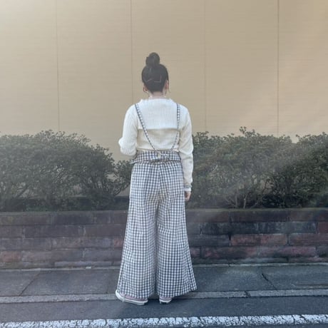 salopette trousers　gingham