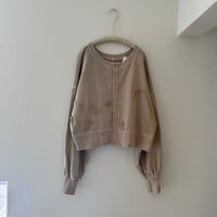 printed knit sweat  cardigan