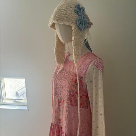 ラスト1☆flower knit hat
