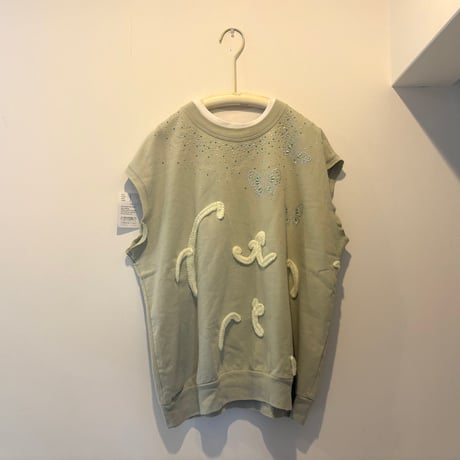 printed knit/sweat vest