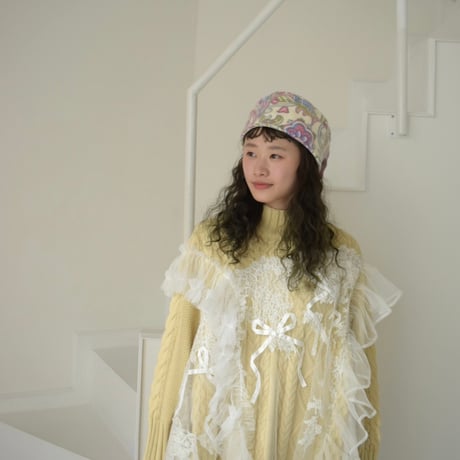 MIZUGASHI RIBBON toque hat  ピンク