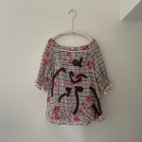 printed knit /blouse
