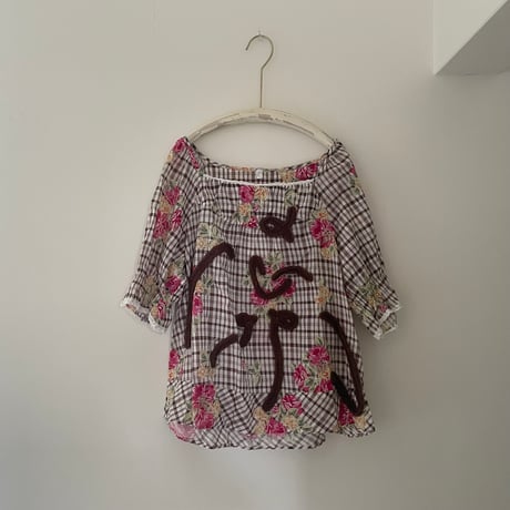 printed knit /blouse