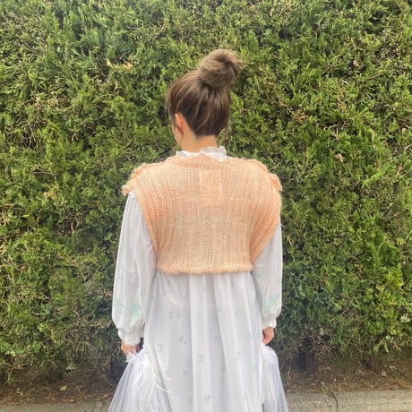 hand knit vest long