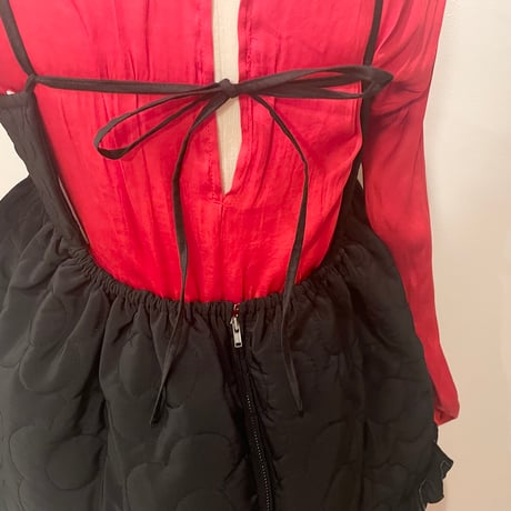 quilting camisole blouse/black