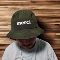 撥水ナイロンバケットハット【オリーブ】