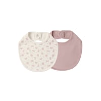 QMA076PKMX【Quincy Mae】JERSEY SNAP BIB PACK || FLOWER FIELD, MAUVE