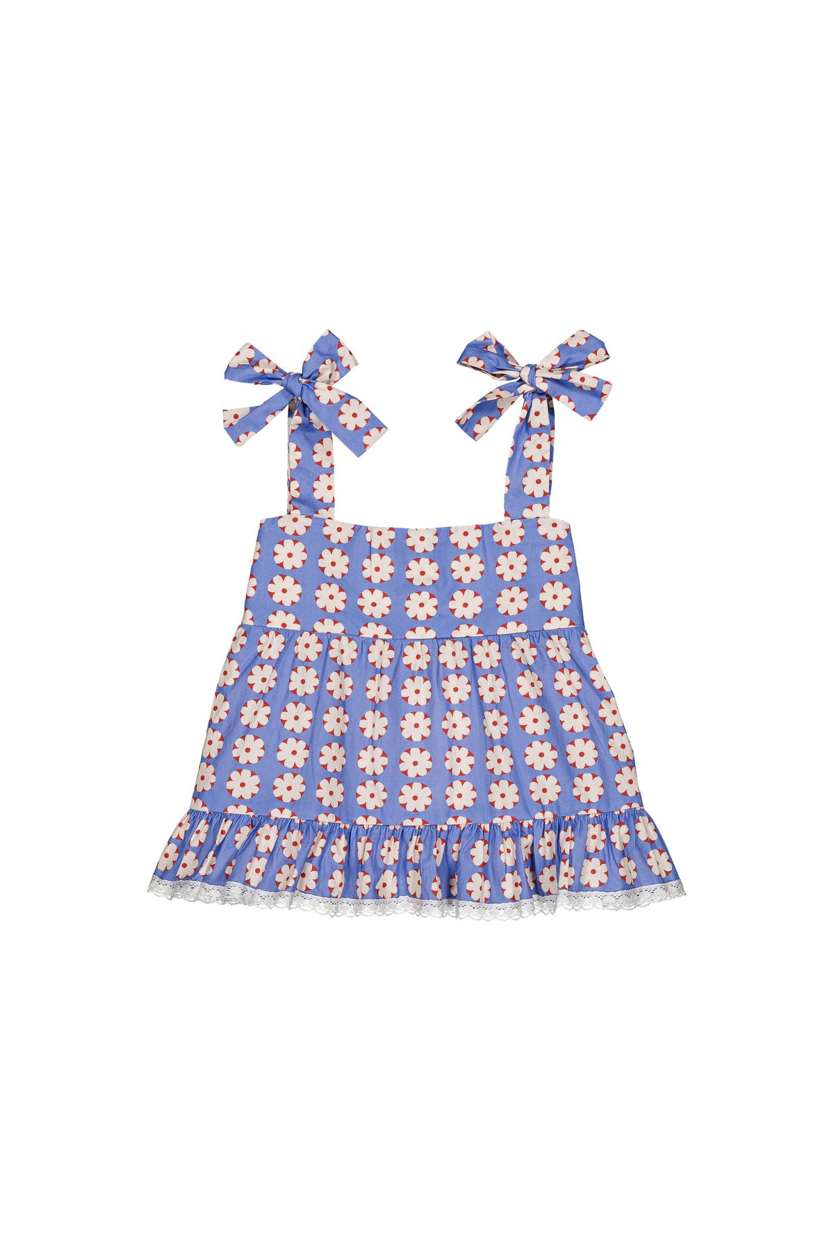 hello Simone】 Lucie blouse Pomponette Blue | M