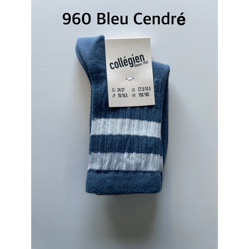 ナチュラルスパソックス collegien】8470 Nico - Ribbed Varsity Crew Sock