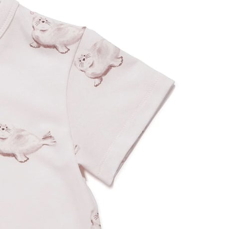 【 gelato pique 】 PBCO262451 BABY接触冷感ｼｰｱﾆﾏﾙ柄ﾛﾝﾊﾟｰｽ YEL（size 70, 80）