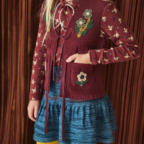 【Misha&Puff】Kitten Tangle Skirt (Blue Smoke)