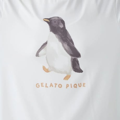 【 gelato pique 】 PWCT262278  接触冷感ｼｰｱﾆﾏﾙ柄ﾜﾝﾎﾟｲﾝﾄT YEL