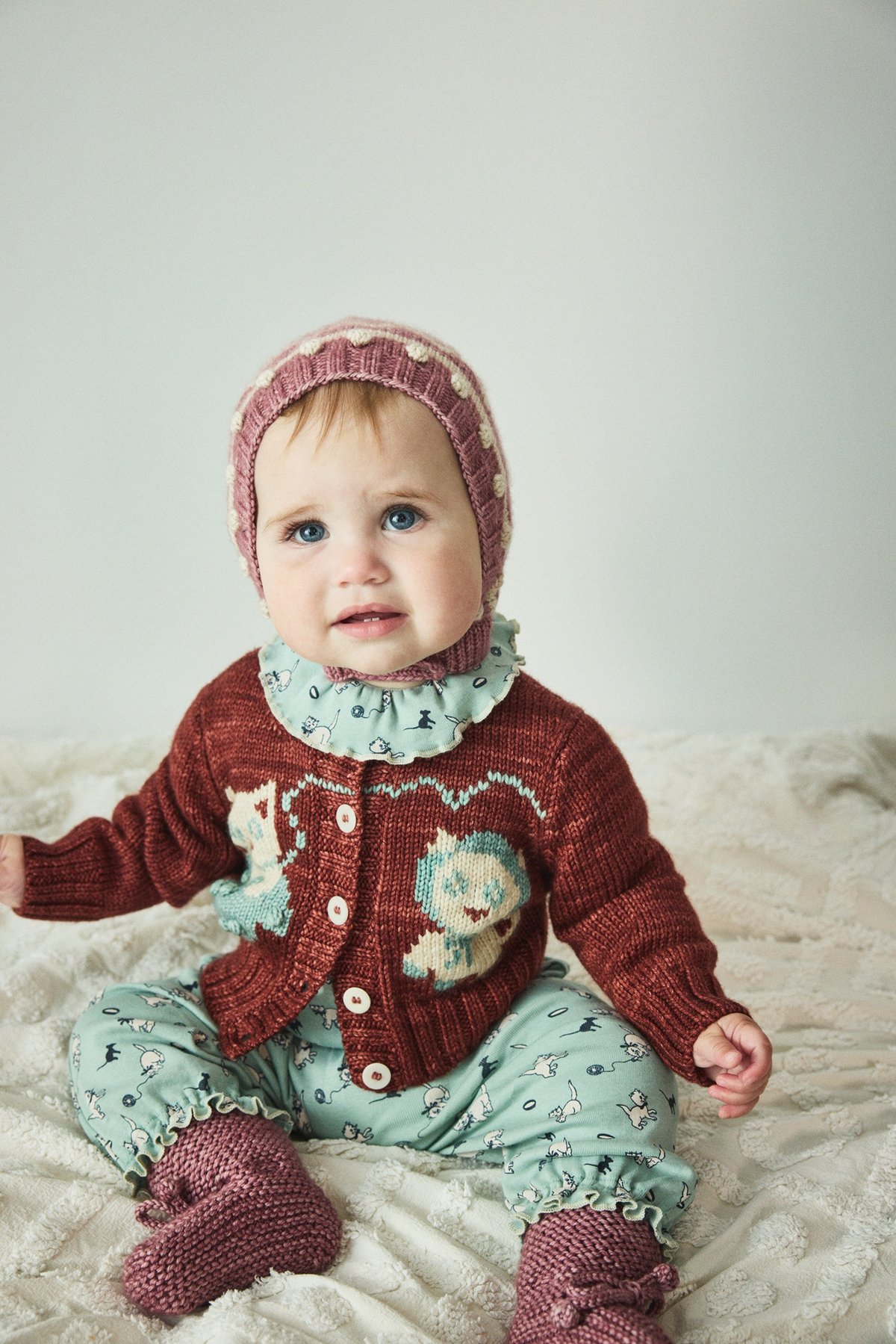 Misha&Puff×mamaowl カーディガン0-6m&スカウトトップス2y Misha&Puff