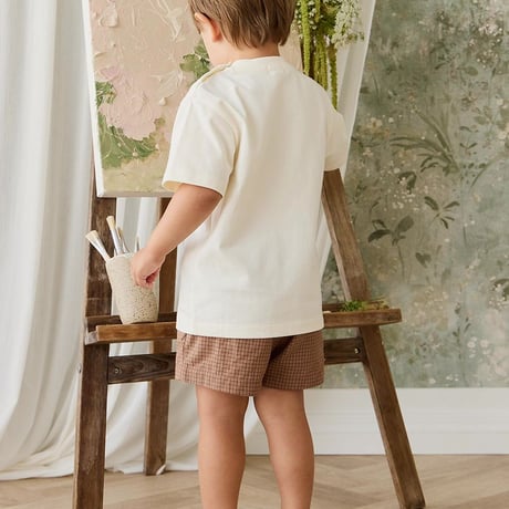 【 Jamie kay 】 JKCT262067 半袖ｻﾌｧﾘTｼｬﾂ Parchment OWHT （size 80~100）