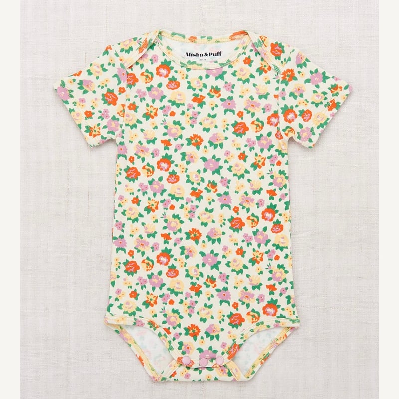 ロンパース・カバーオール misha&puff Baby Short Sleeve Lap Onesie ロンパース・カバーオール misha&puff Baby Short Sleeve Lap