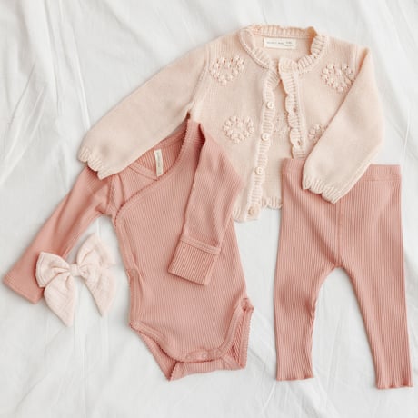 【Quincy Mae】KNIT CARDIGAN || PETAL (18-24m,6-7y)