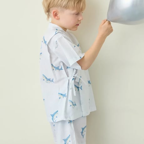 【 gelato pique 】 PKFT262411 KIDS甚平 BLU（size 90~110）