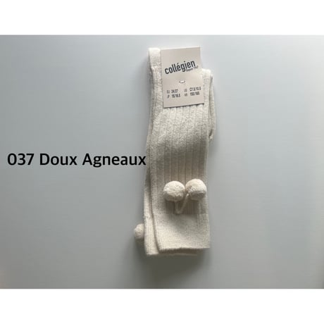 【 Collegien 】2983 Diane - Ribbed Knee-high Socks with pompoms