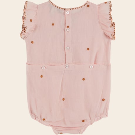 【Emile et Ida】 EMBROIDERED ROMPER - MACARON