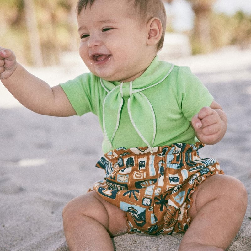 Misha&Puff】Short Sleeve Scout Onesie-383 Popsi Misha&Puff】Short Sleeve Scout Onesie-383 Popsi